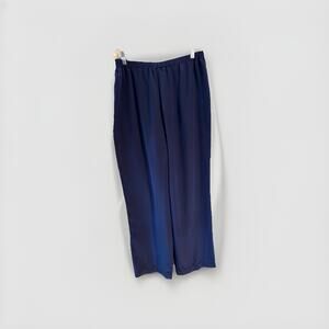 Christian Dior Navy Satin Pajama Bottoms Vintage 80s/90s Elastic Waist (medium?)